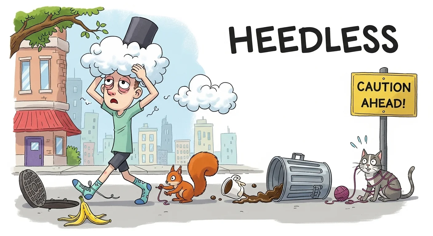 Heedless Meaning in Example Sentences 2026