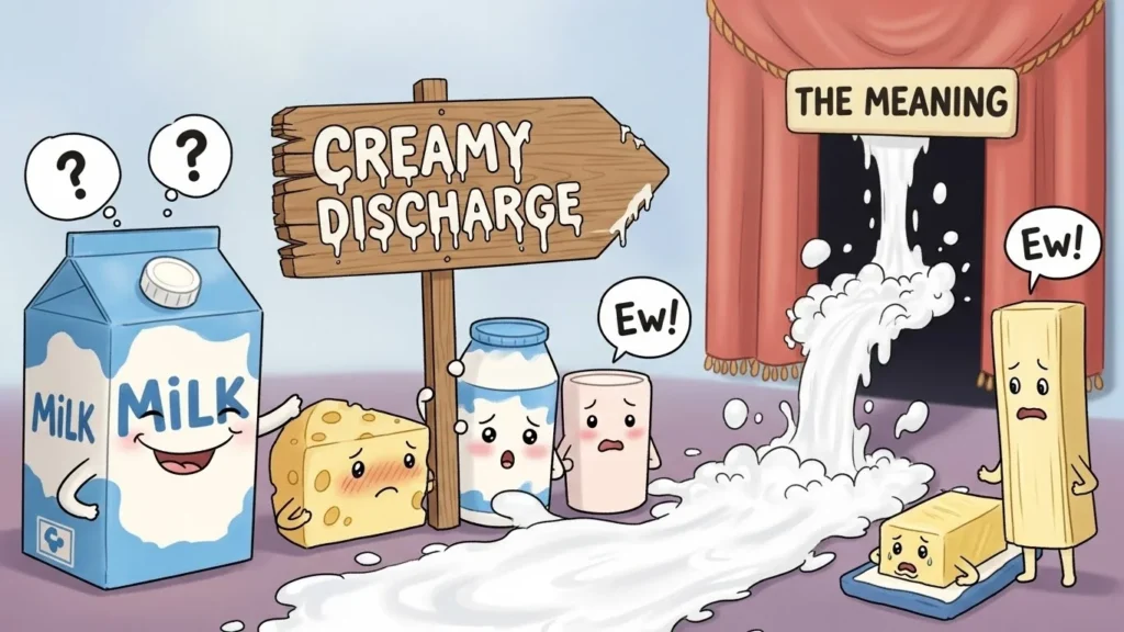 creamy discharge meaning
