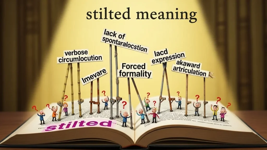 stilted meaning